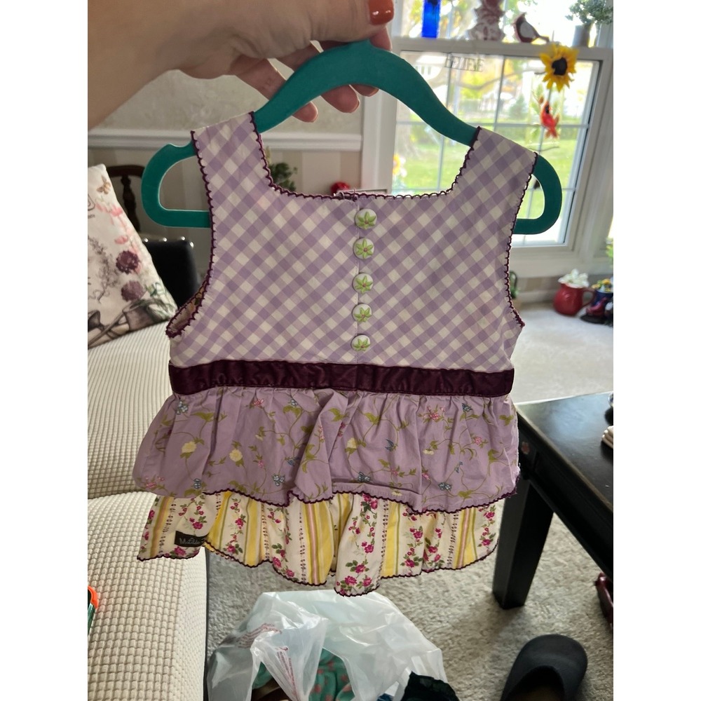 Matilda Jane Enchanted Garden Prudence‎ Gingham Tunic Top Size 4 - Picture 2 of 4